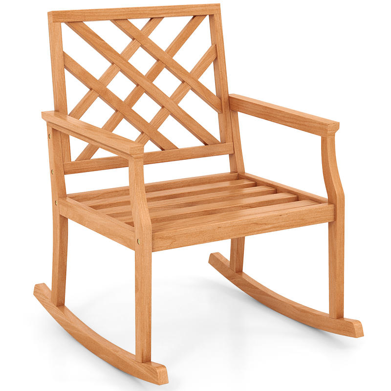 Outdoor Furniture Durable - Teak Wood Rocking Chair 36 Inch,