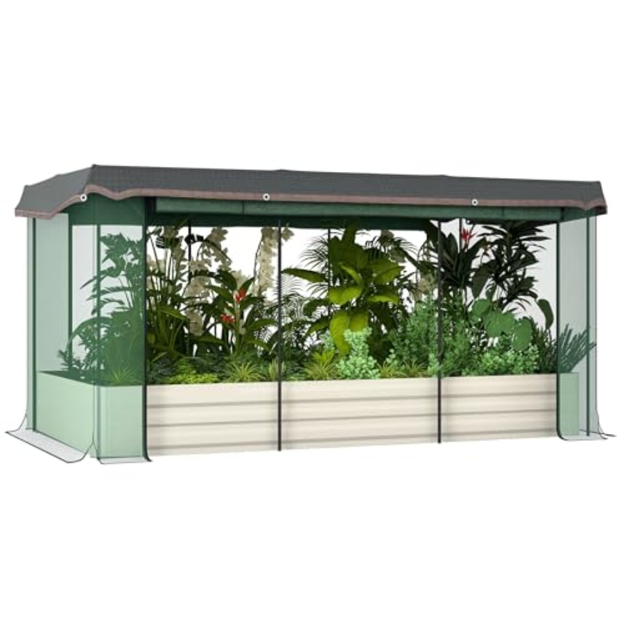 Planter Raised Metal - 7.3 x 3.4 x 1 ft