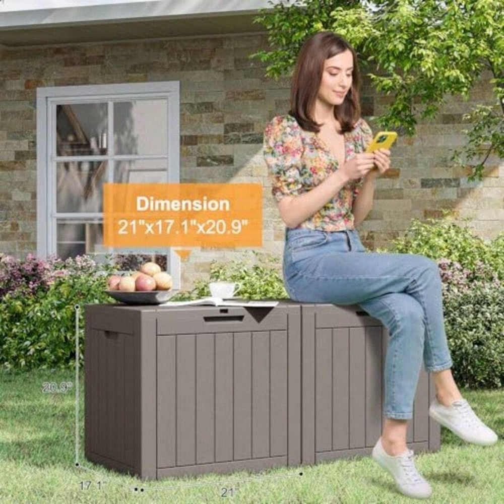 35 Gallon Outdoor Storage Box, - Outdoor Furniture Cushion review and price