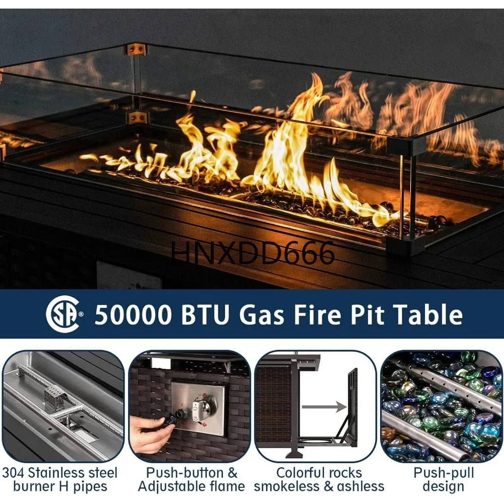 Patio Furniture Set with Fire  - Outdoor Furniture Fire Table review and price