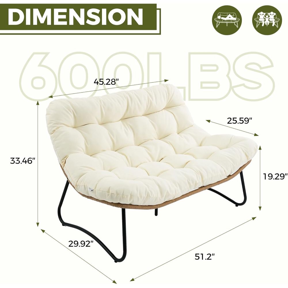 Outdoor Patio Loveseat, Boho L - Outdoor Furniture Durable review and price