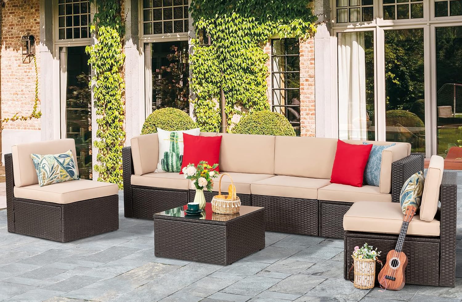 8-Piece Patio Furniture Set wi - Outdoor Furniture Fire Table review and price