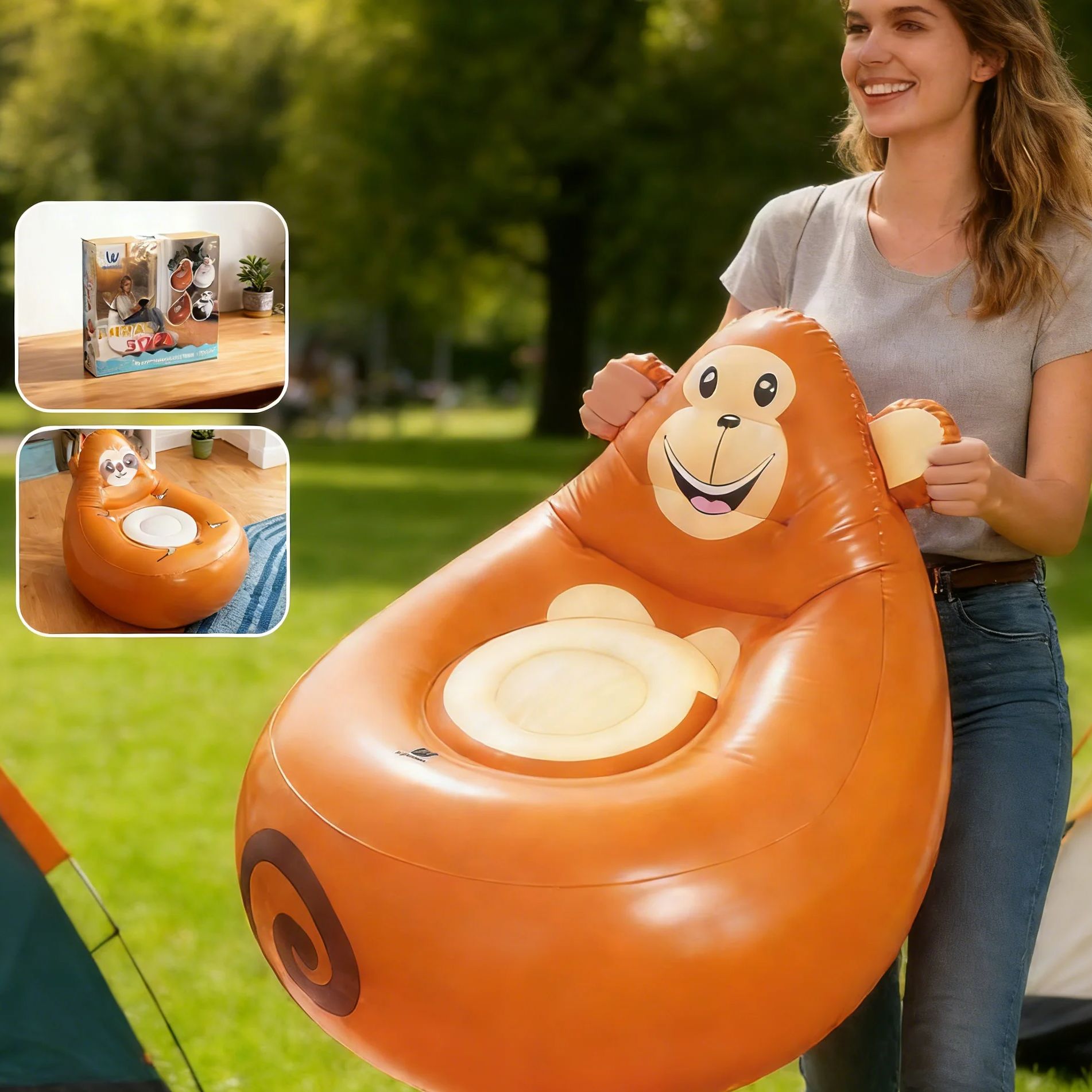 Inflatable Lazy Sofa Kids Cart - Outdoor Furniture Kids review and price