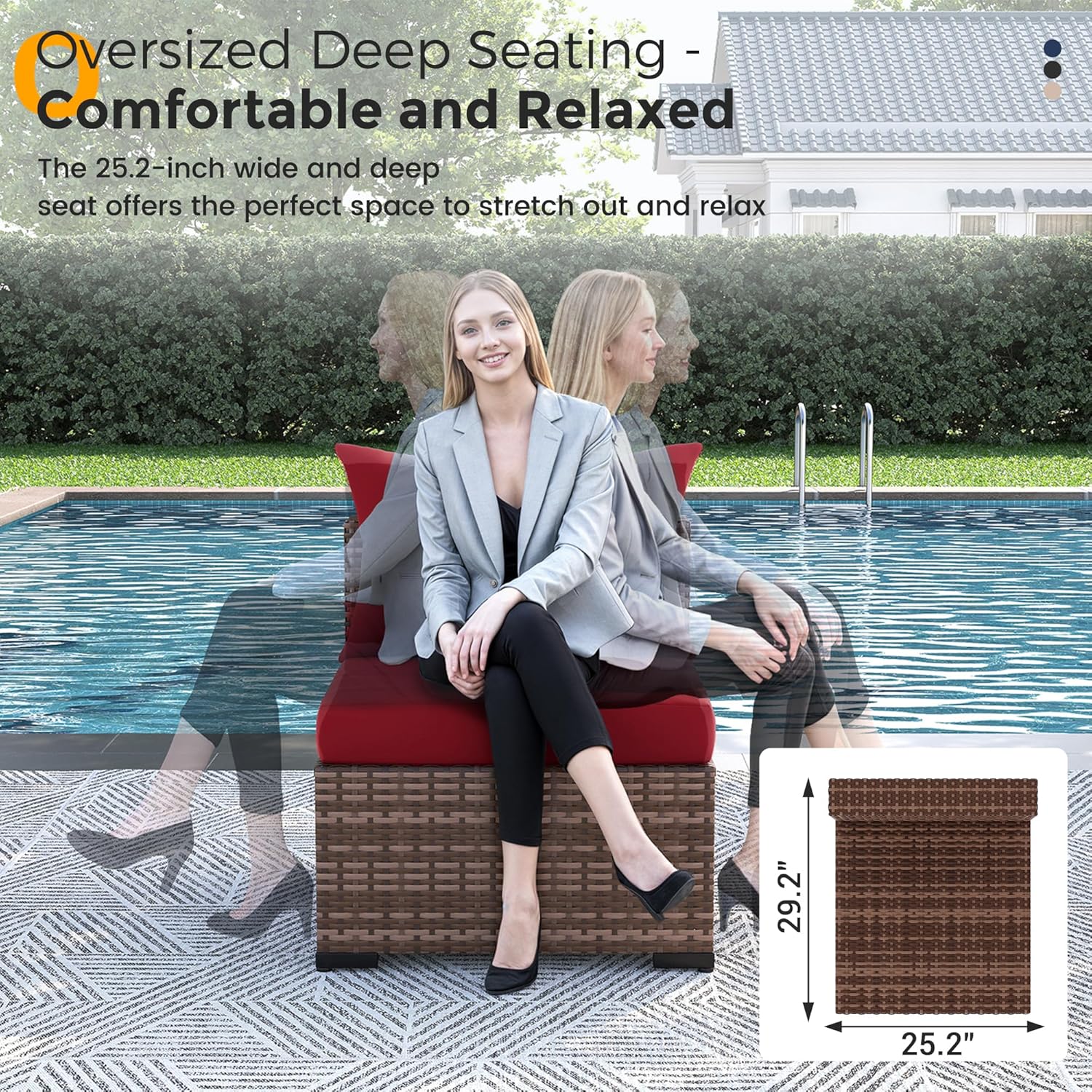 8pc All-Weather Wicker Section - Outdoor Furniture Fire Table review and price