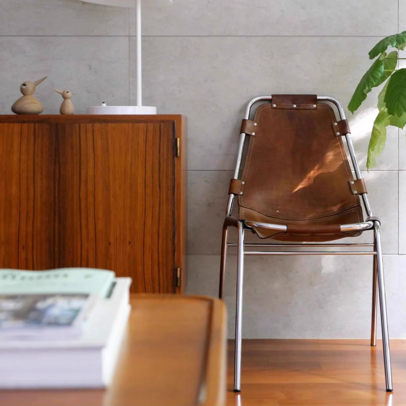 Vintage Leather Dining Chair I - Outdoor Furniture For Cafe review and price