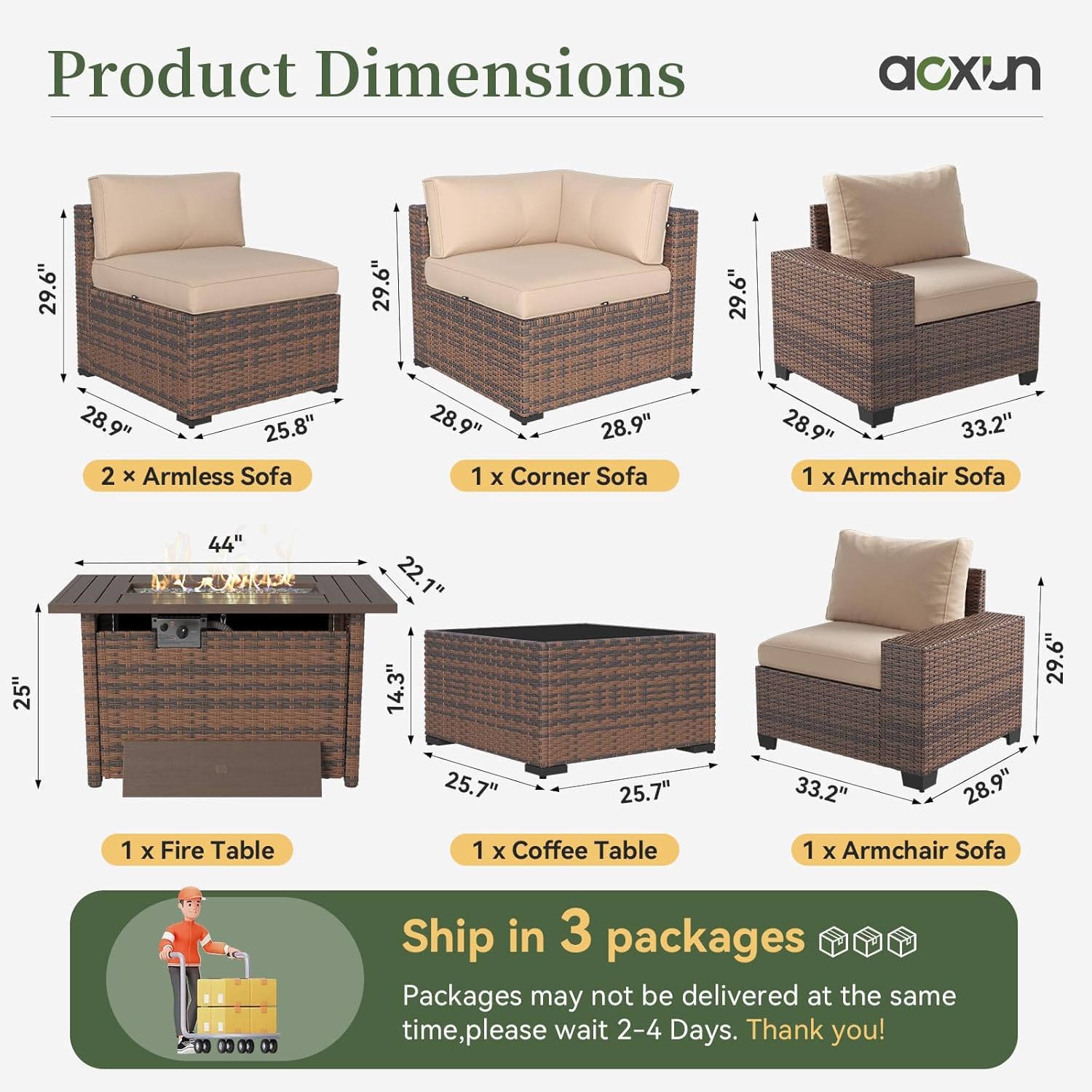 7 Piece Patio Furniture Set wi - Outdoor Furniture Fire Table review and price