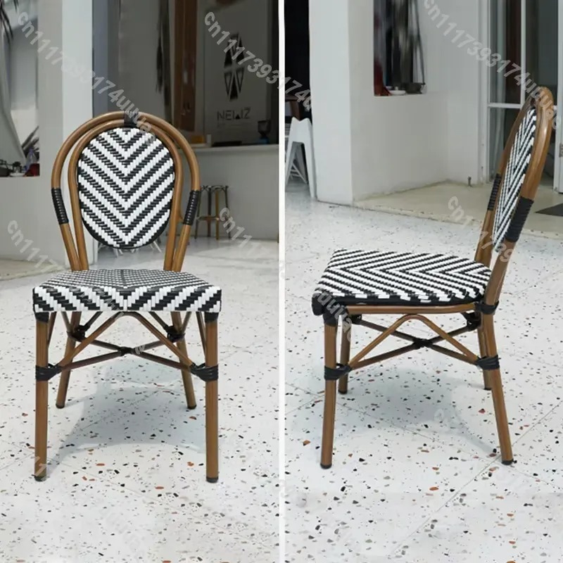 Stackable Rattan Chair French  - Outdoor Furniture For Cafe review and price