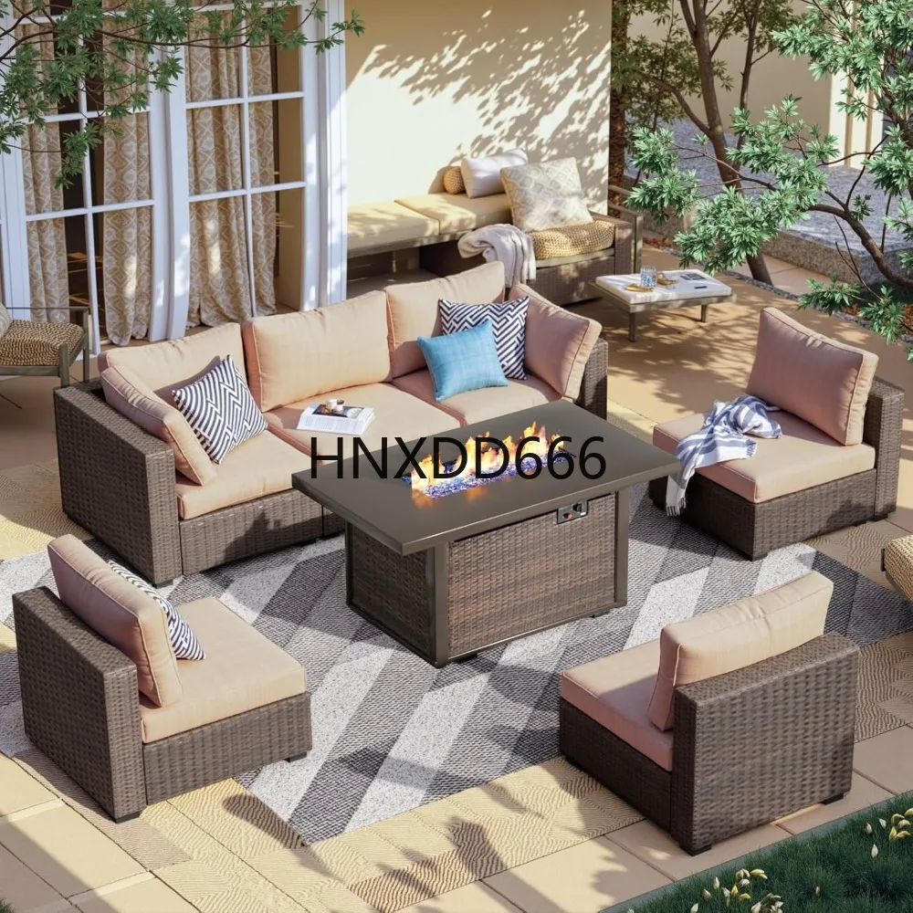 7 Piece Patio Furniture Set wi - Outdoor Furniture Fire Table review and price
