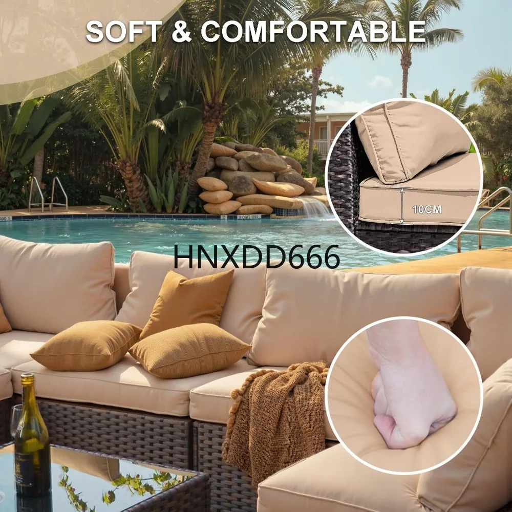 7 Piece Patio Furniture Set wi - Outdoor Furniture Fire Table review and price