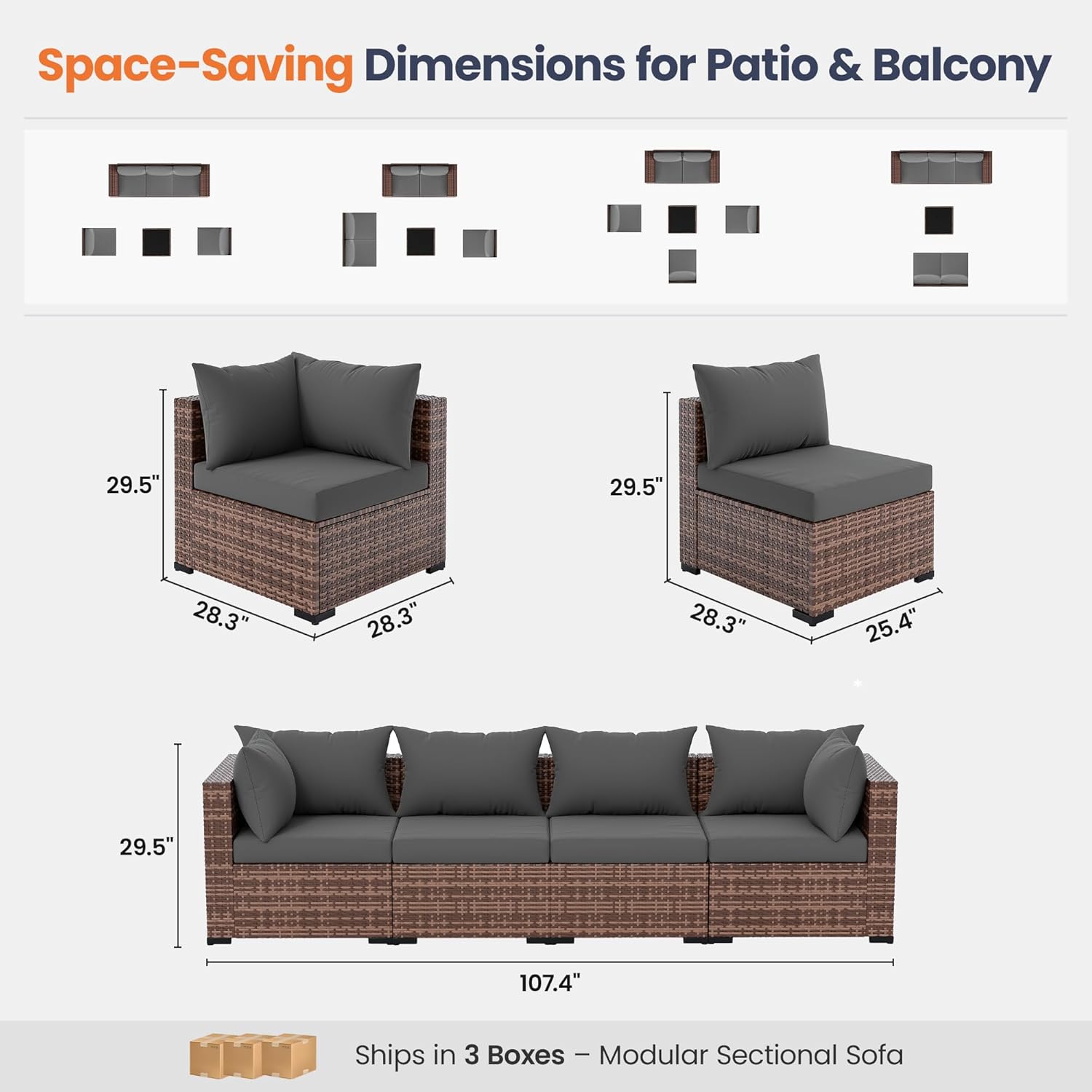5-Piece Outdoor Sectional Sofa - Outdoor Furniture Fire Table review and price