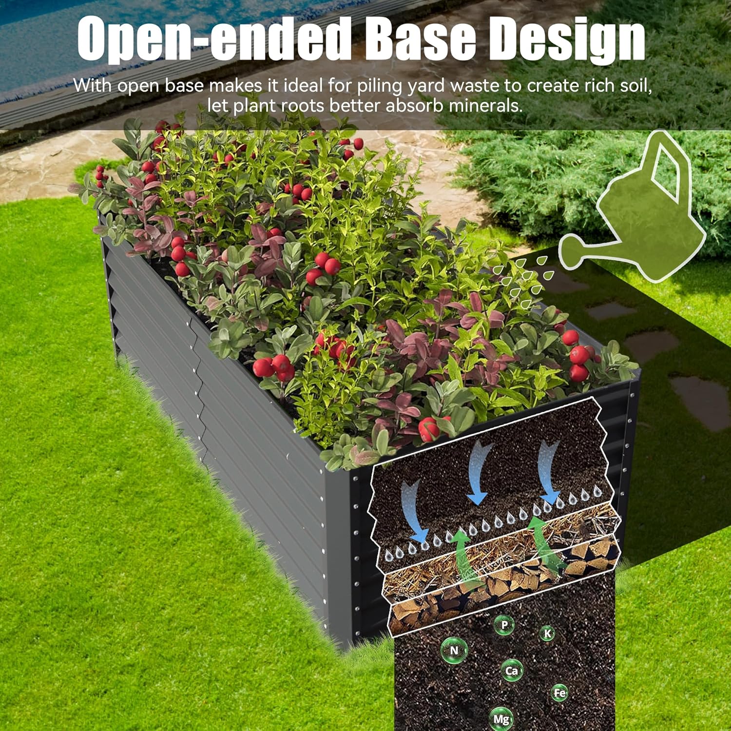 6x3x2ft Galvanized Raised Gard - Planter Raised Metal review and price