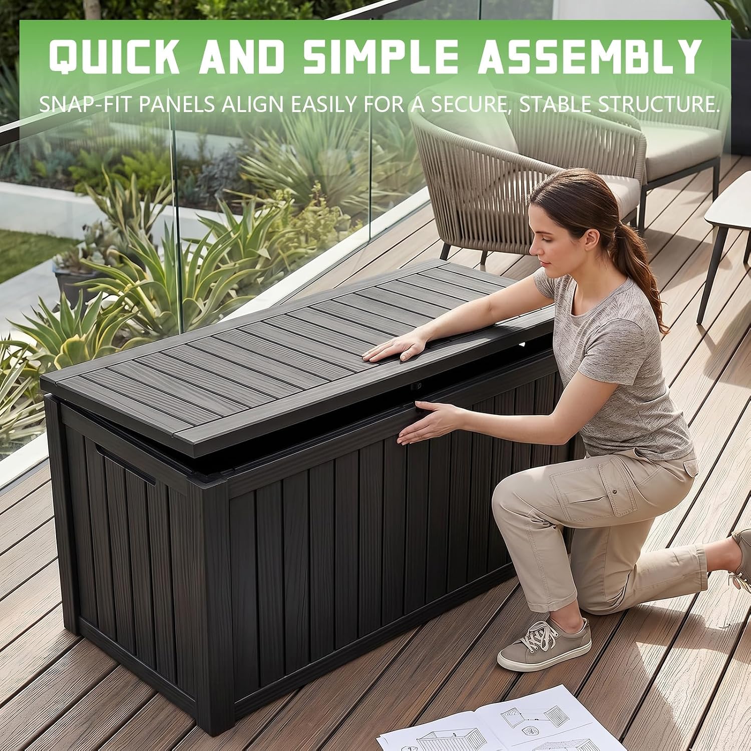 200 Gallon Lockable Resin Deck - Outdoor Furniture Cushion review and price