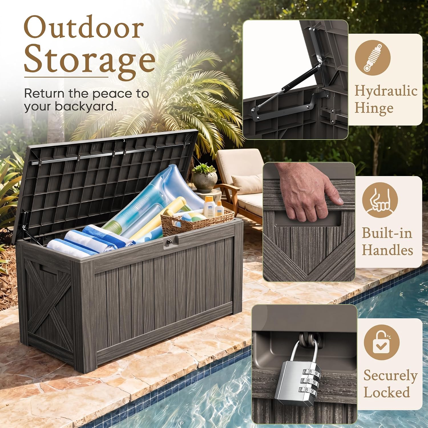 120 Gallon Large Deck Box Outd - Outdoor Furniture Cushion review and price