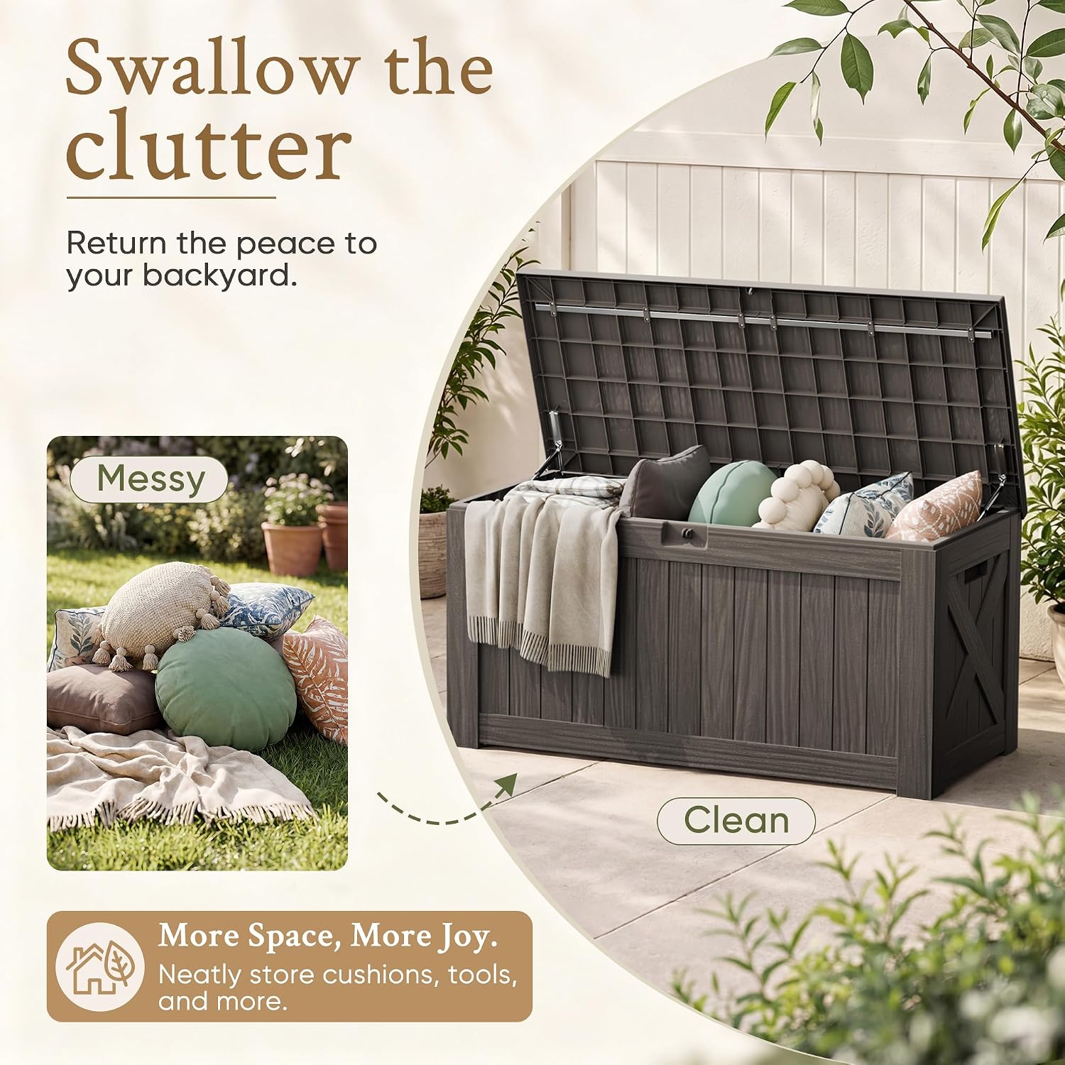 120 Gallon Large Deck Box Outd - Outdoor Furniture Cushion review and price