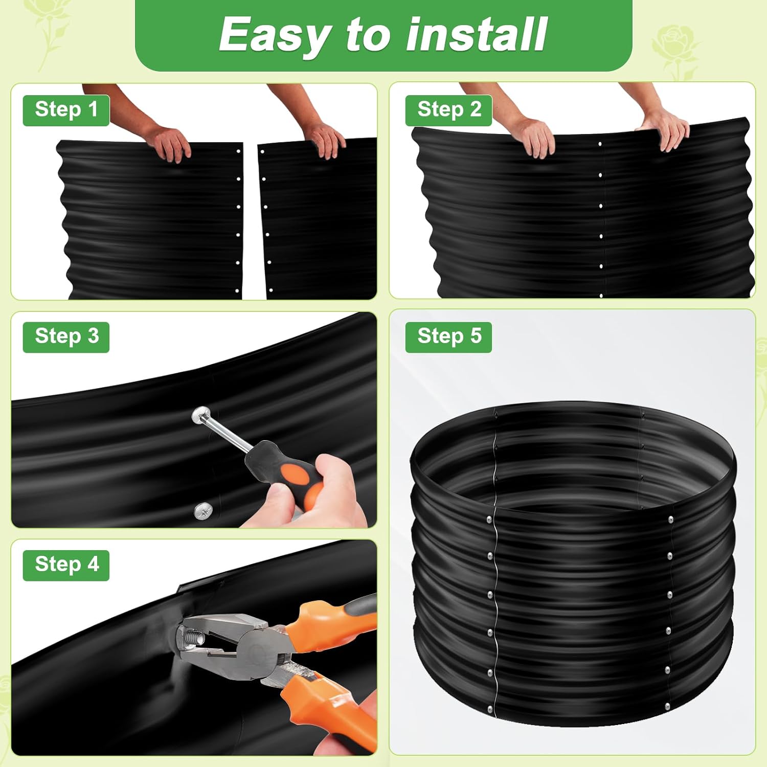 2 Pack 2x2x1.5ft Round Galvani - Planter Raised Metal review and price