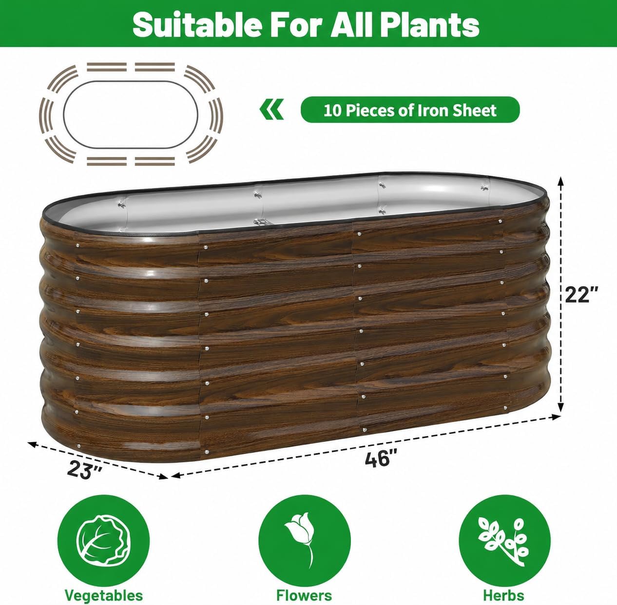 Galvanized Steel Raised Garden - Planter Raised Metal review and price