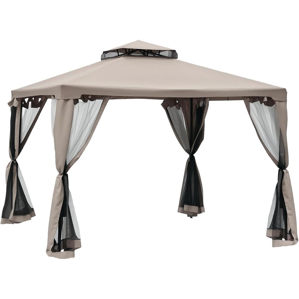 9.6' x 9.6' Patio Gazebo, Outd - Outdoor Furniture Patio review and price