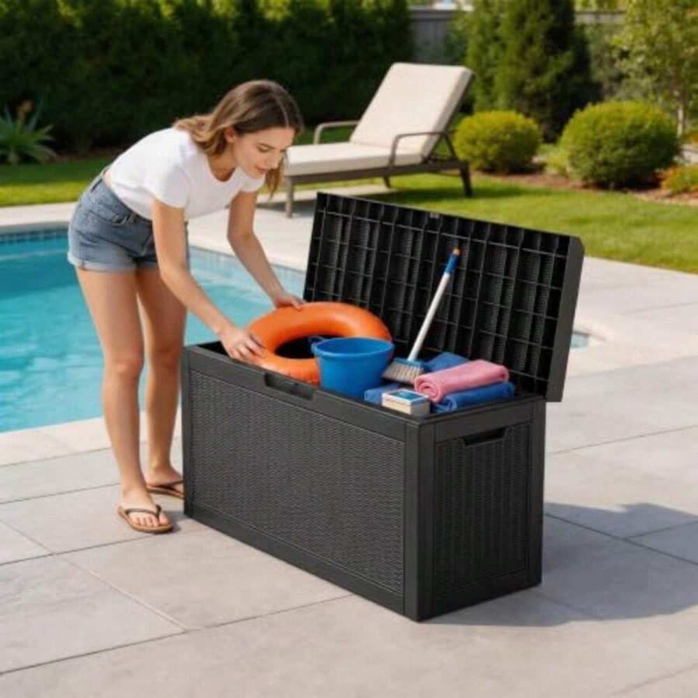 Outdoor Storage Box Deck Box W - Outdoor Furniture Patio review and price