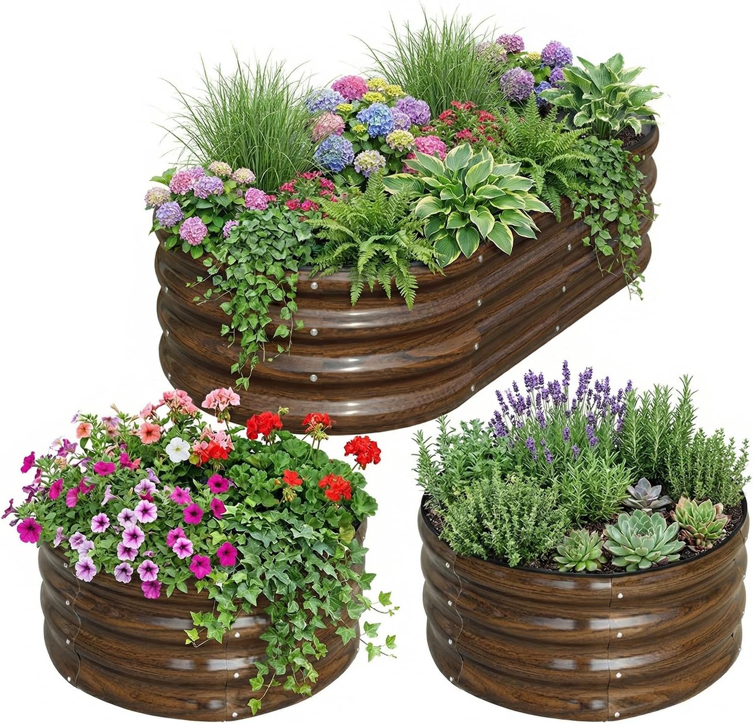3-Pack Galvanized Steel Raised - Planter Raised Metal review and price