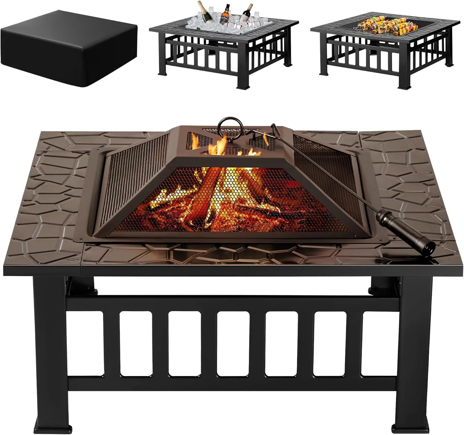Outdoor Fire Pit, 32 Inch Fire - Outdoor Furniture Fire Table review and price