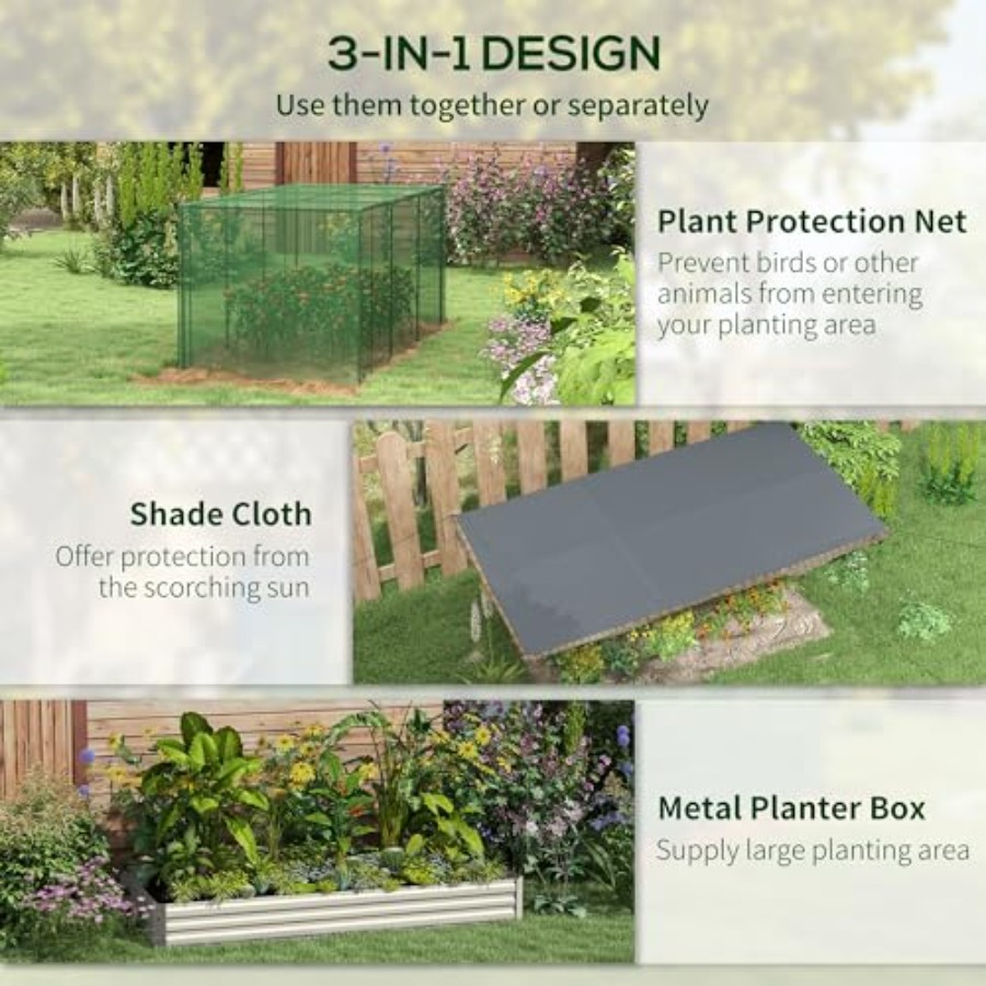 7.3 x 3.4 x 1 ft Galvanized Ra - Planter Raised Metal review and price