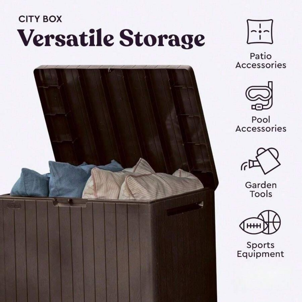 30 Gallon Resin Outdoor Storag - Outdoor Furniture Cushion review and price