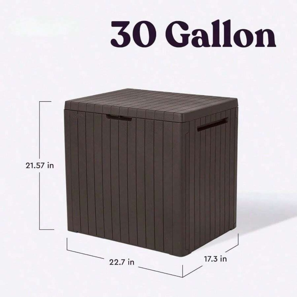 30 Gallon Resin Outdoor Storag - Outdoor Furniture Cushion review and price