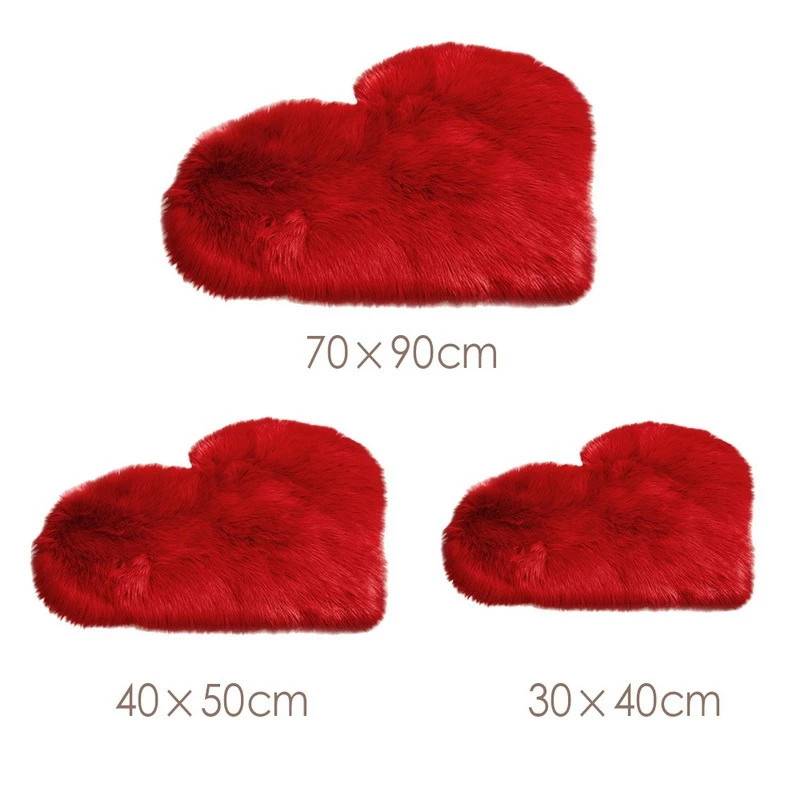 Furry Solid Color Heart Rug Be - Outdoor Furniture For Cafe review and price