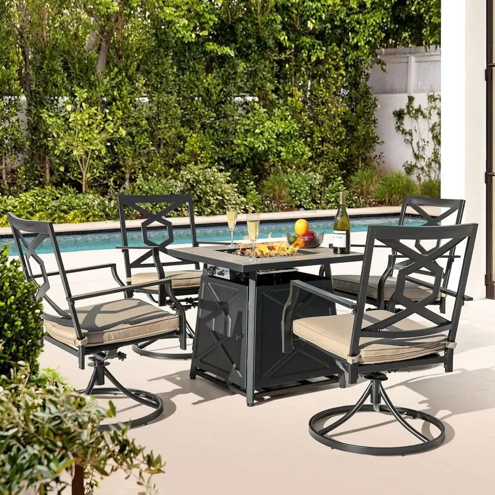 5-Piece Outdoor Patio Furnitur - Outdoor Furniture Fire Table review and price